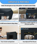 Premium Soundproof Bed Tent With Acoustic Foam Blackout Canopy And Portable Head Sleep Cover blocking noise for deep sleep.