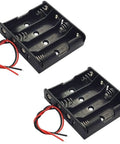 Pack Of Two 4 AA Battery Holders With Pre Installed Wire Leads Delivering Six Volts Plug And Play Design For Diy Electronics Projects.