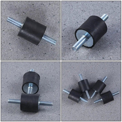 Anti Vibration Rubber Isolator Mounts 5 Pack for Generators and Gear Equipment Silent Black Shock Absorbers With Buffering and Shock Absorption Durable High Durometer Vibration Pads, black rubber mounts with threaded studs