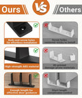 Comparison of Closet Door Floor Guide Kit 4 Pack highlighting features of durable ABS material and design versus others.