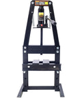 Front view of 6 Ton Benchtop Hydraulic A Frame Shop Press With Plates Adjustable Garage Floor Hydraulic Press For Auto And Mechanical Repairs Heavy Duty Black