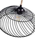 Plug In Pendant Light With Dimmable Switch And 16ft Hemp Rope Cord Black Lampshade Hanging Lights For Kitchen Island