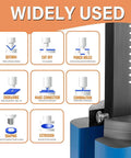 Solid Build Manual Arbor Press With Easy Spin Hand Wheel And Flip Ram, 2 Ton Squeeze For Stamping Leather Aluminum And Custom Crafts showing various applications.
