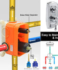 Three Way Shower Valve and Trim Kit Polished Chrome With Built In Diverter Three Functions in One Valve Wall Mounted Rough In Valve Vintage Vibe Shower Faucet Replacement With Smooth Flow Control.