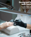 Nail tech using Monster Bright Desk Light With 2200 Lumens Of Crisp 6500K Daylight Glare Free Eye Care 23 Inch Wide Shade