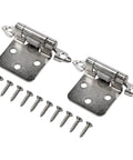 2 Pack Overlay Cabinet Hinges Self Closing Semi Concealed Hinges For Face Flush Mount Kitchen Cabinet Doors With Adjustable Overlay