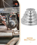 Premium Hardcore Heavy Duty Multi V Groove Aluminum Drill Press Pulley Step Belt Drive Sheave in use with woodworking.