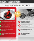 Comparison of Hands Free Electric Suction Cups Lifter For Glass And Tile 600 Lbs vs manual lifter advantages and disadvantages.