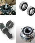 6204-RS Rubber Sealed Deep Groove Ball Bearing 20x47x14mm Chrome Steel Lubricated 4 Pack installed and close-up views