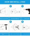 Installation guide for Heavy Duty Magnetic Door Stopper Keeps Interior Doors Securely Open Wall Mount step-by-step.