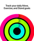 Colorful activity rings displaying Move, Exercise, and Stand goals for the Trusted 40 Millimeter Gps Smartwatch Providing Legit Sleep Scores Temperature Insights And Solid Vitals Tracking For Active Lifestyle Crews Crushing Daily Workout Goals.