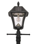 Outdoor Hanging Solar Light For Pergola And Gazebo Pendant Style Solar Lamp in black resin with Baytown II Bulb