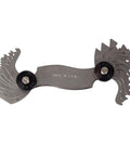 Screw pitch gauge with 18 leaves on dual metal arms, Made in USA