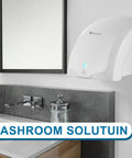 Wall Mounted Hand Dryer 1600W For Bathrooms Automatic High Speed Warm Wind Drying 110V Plug In Quick 10 To 15 Second Dry