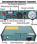 110V Semi Automatic Glue Dispenser With Digital Display And 983A Intelligent Control for precise dispensing time