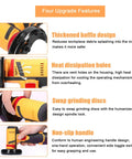 Four upgrade features of Cordless Mini Angle Grinder Go To Tool 19500 RPM for quick cuts and smooth polishing on ceramic tile wood stone and steel.