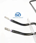 Close-up of Model Specific Electric Range Bake Element Replacement 240V 3600W 16.5 Inch Long 3.11 Inch Inset with terminals