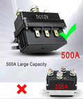Prewired Winch Control Box Kit For 12V DC 500A Solenoid Contactor With Easy Install Harness, Plug And Play Winch Controller, black 500A unit