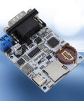 Hella Solid Serial Data Logger With Rtc Timestamp And Dual Led Indicators Monitors Industrial Machines PCB with connectors and ports.