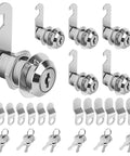 Badass Heavy Duty Cam Locks Keyed Alike Cabinet Hardware 1 1 8 Inch Zinc Alloy Cylinder set with keys for drawers and mailboxes.