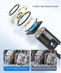 Exploded view of camera lens on 7.9mm Industrial Borescope With LED Lights For Dark Areas Leak Detection And HVAC Duct Inspection Tool