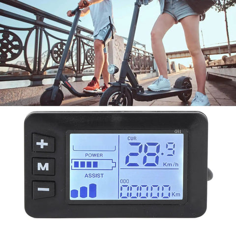 Wireless LCD Display Panel For Electric Bicycles And Scooters 24V 36V 48V Compatible Speedometer Odometer Control Meter For Easy Bike Mod Ride Ready Readout ABS Shell Durable And Lightweight