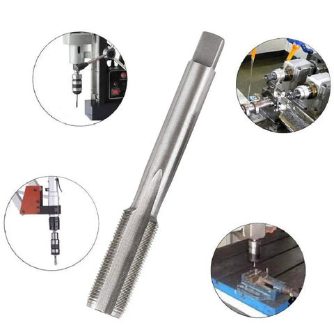 Heavy Duty M14x2.0mm HSS Tap And Die Set For Metalworking Right Hand Threading Kit, shown with applications on various machines.