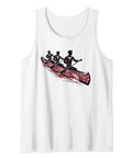 Outrigger Canoe Tribal Tank Top With Hawaiian Polynesian Art for Men and Women, featuring Maori canoe design.