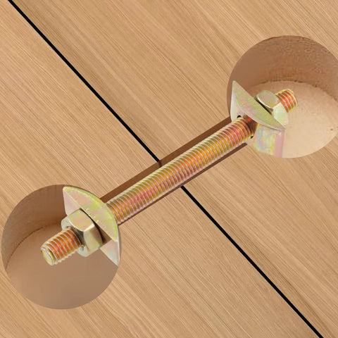Heavy Duty M8x100mm Iron Connector Bolts with Wrench Included for Wood Joints and Furniture Assembly close-up view