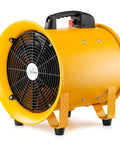 Portable High Velocity Blower And Fume Extractor For Shop And Garage, Heavy Duty 12 Inch Exhaust Vent Fan, copper motor, side view