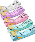 Compact 60-Inch Double-Sided Tape Measure Set, Soft Vinyl Sewing And Body Measuring Tape, 5-Pack, in assorted colors