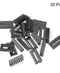 Pile of 20 DIP IC Socket Adapter Kit 20 Pack With 2.54mm Pitch 16 Pin Soldering Flat Circuit Chip Sockets