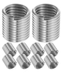 10Pcs M8 Stainless Steel Thread Insert Kit for quick thread repair and maintenance, pro grade durable sleeve adapter visible.