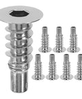8 Piece Double Ear Headrest Hinge Insert Kit For Couches And Recliners showing zinc alloy components and ratchet sleeves