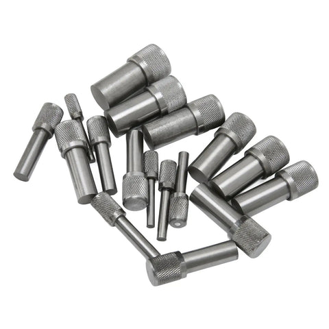 Pro Grade Steel Disc Cutter Set For Jewelry Making With Round Pendant Punch Tool And Six Dies, showing multiple metal punches
