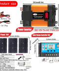 Road Trip Ready Solar Inverter Kit With 4000W Peak Output And Lightweight Portable Build For Off Grid Camping features power inverter and solar panels.