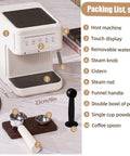 Touchscreen Espresso Coffee Machine Featuring Built In Milk Frother Semi Automatic Brewer And High Pressure Pump for easy morning coffee.