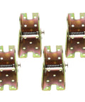 Four Sets Golden Metal Folding Cabinet Door Hinges 90 Degree Self Locking Mechanism, Soft Close and Heavy Duty Design