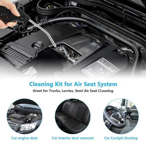 Truck Air Duster Gun With Five Meter Recoil Hose For Cab To Sleeper Seat Cleaning Heavy Duty Air Blow Tool cleaning engine
