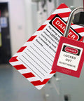 Lockout Tagout Safety Locks Set With 30 Keyed Different Padlocks And Two Keys Per Lock OSHA Compliant Red Crew Friendly Kit For Industrial LOTO Includes 30 Tags For Stations And Devices Durable Nylon Bodies And Stainless Steel Shackles