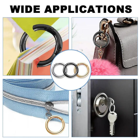 24 Pack Mini Locking Carabiners For Keychains Rings 1.0 Inch Small Clips Handy Bulk Set In Black Silver Gold used in various applications