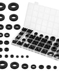200 Pcs Rubber Grommet Kit Eight Sizes Hollow Firewall Grommets Assortment For Wiring And Cord Management with storage box