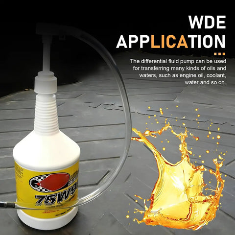 Smooth Operator Universal Transmission Fluid Pump For Quart Bottles, Composite Oil Transfer Tool With Third Hand Adapter, Heat Resistant Quick Fill Kit for fluid transfer.