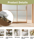 Product details of 2 Pack Three Quarter Inch Pocket Door Rollers Replacement Wheels with Top Hanger for Sliding Doors.
