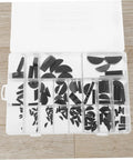 135 Piece Woodruff Key And Keyway Assortment Kit, Industrial Grade Carbon Steel, Semicircular Keys in Organized Box