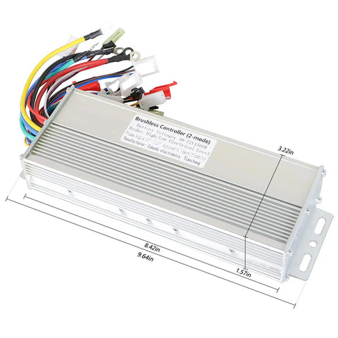 Brushless Motor Speed Controller For E-Bike And Scooter, 48V And 72V Systems, 1500W DC Replacement, Two Mode Controller