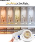 Adetu 4 Pack 2 inch 5CCT LED Gimbal Recessed Light showing various color temperatures; 2700K to 5000K, sleek design and adjustable features.