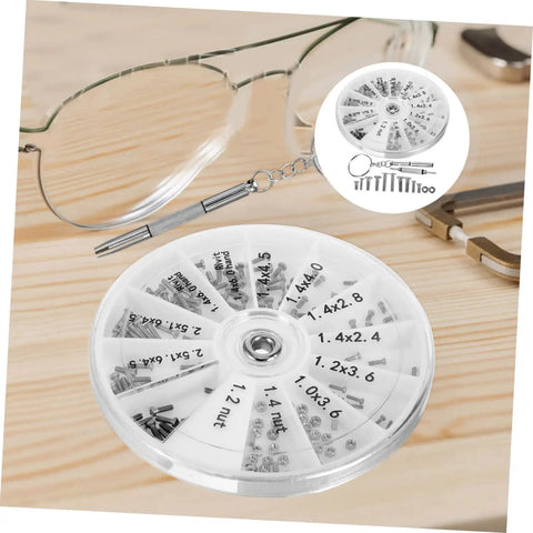 Eyeglass Repair Kit With Screws And Mini Screwdriver And Storage Case Dope Handy Tool For Quick Sunglasses And Eyewear Repairs