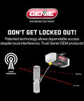 Wireless Keyless Garage Door Keypad With PIN Access For Easy Secure Entry Intellicode Compatible, diagram showing local interference