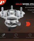 Rear Wheel Bearing And Hub Assembly With ABS For Toyota Lexus And Scion Vehicles 2006 To 2021 Five Lug Pattern Fits RAV4 HS250h NX200t NX300 NX300h iM Tc